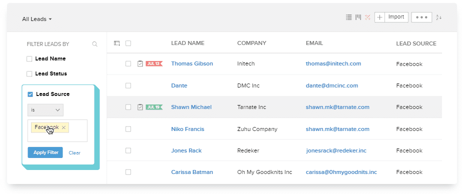 zoho crm email insight survey campaign score