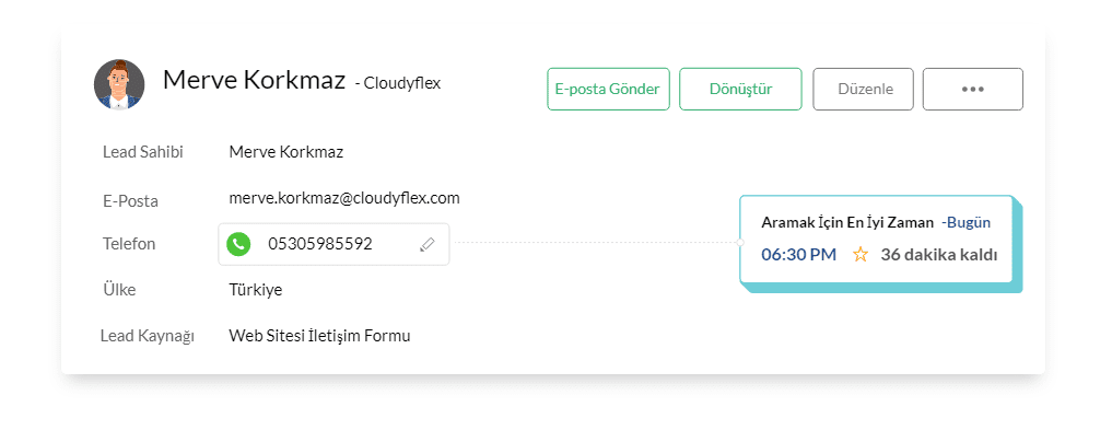 zoho crm türkçe dil seçeneği