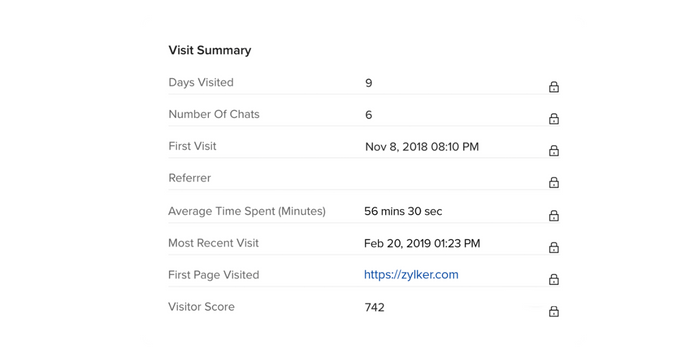crm icerisinde web ziyaretci bilgileri