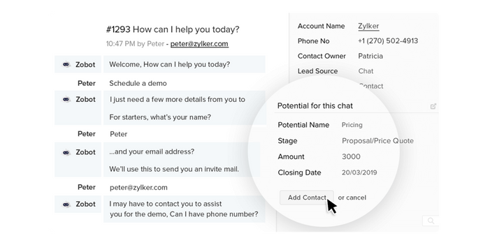 tek tikla lead olusturma