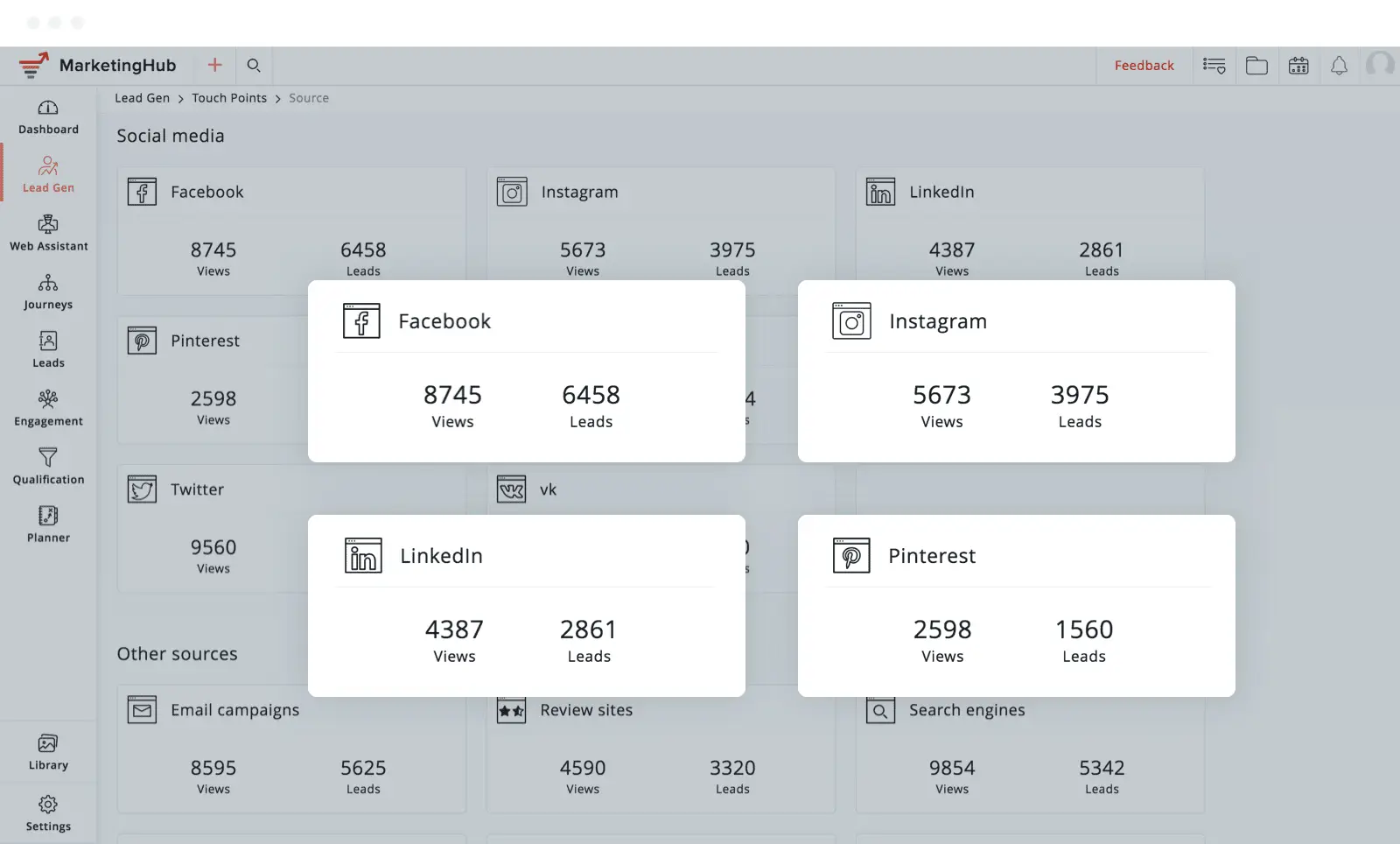 zoho marketing automation sosyal medya lead takibi