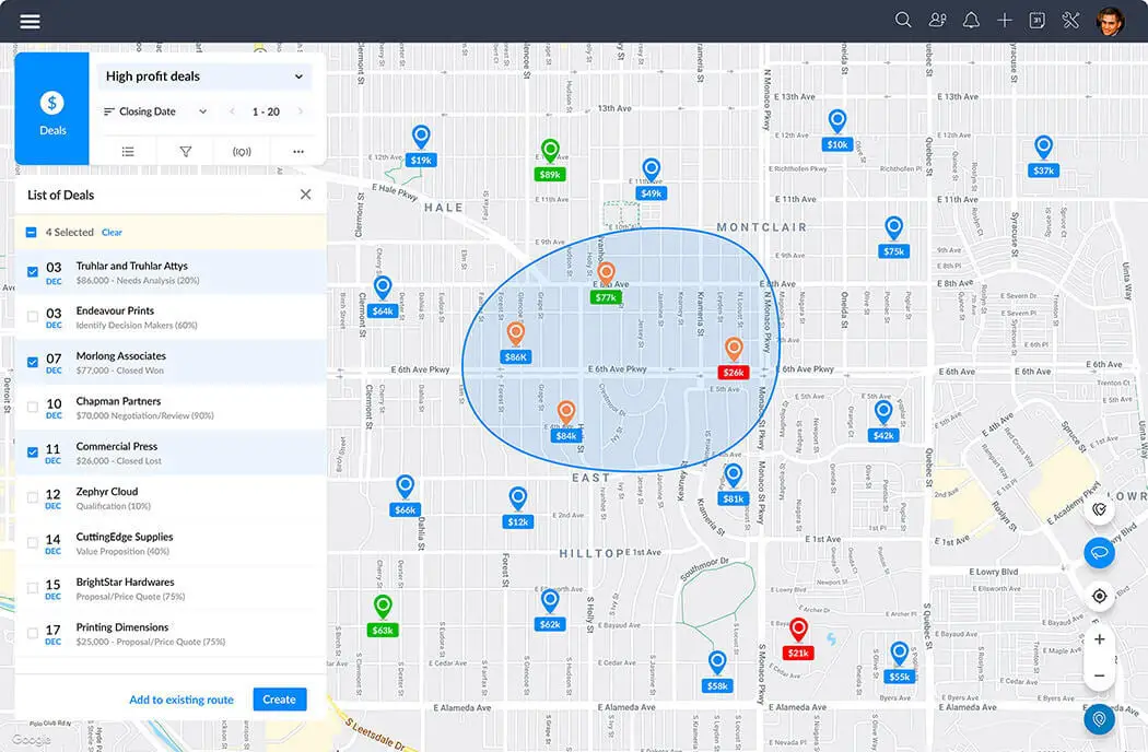 zoho routeiq satış rotası planlama uygulaması