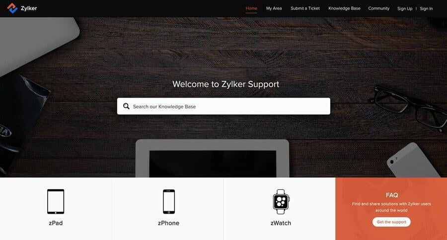 zoho desk müşteri portalı