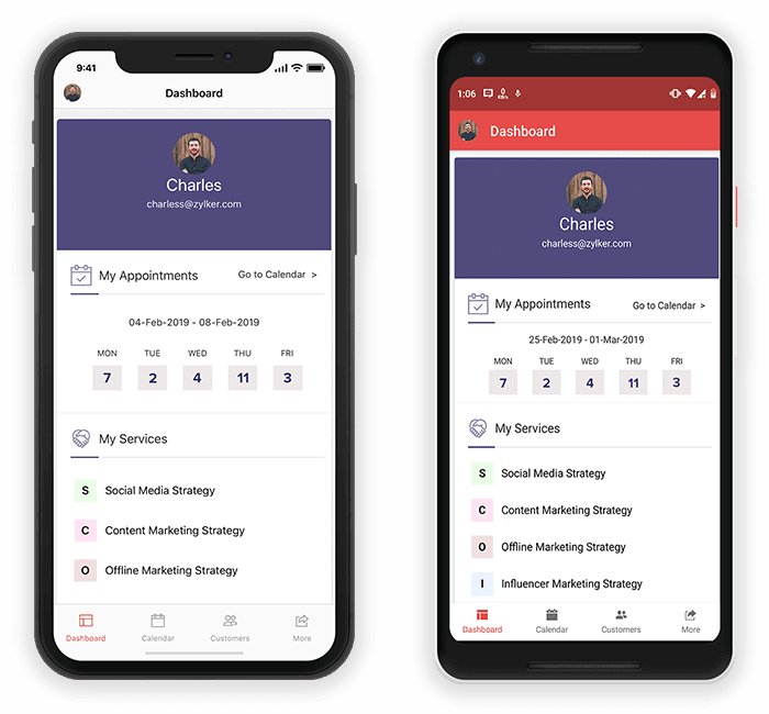 zoho bookings mobil uygulama
