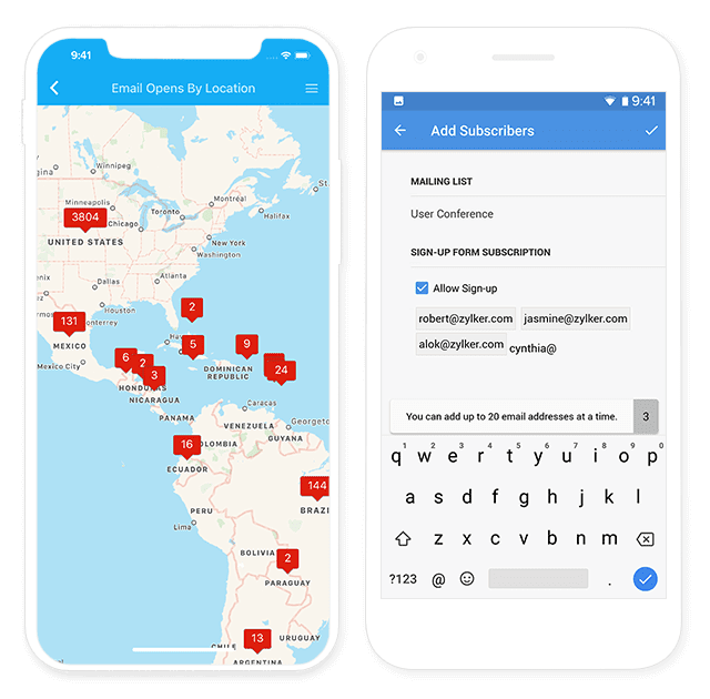 zoho campaigns mobil uygulama