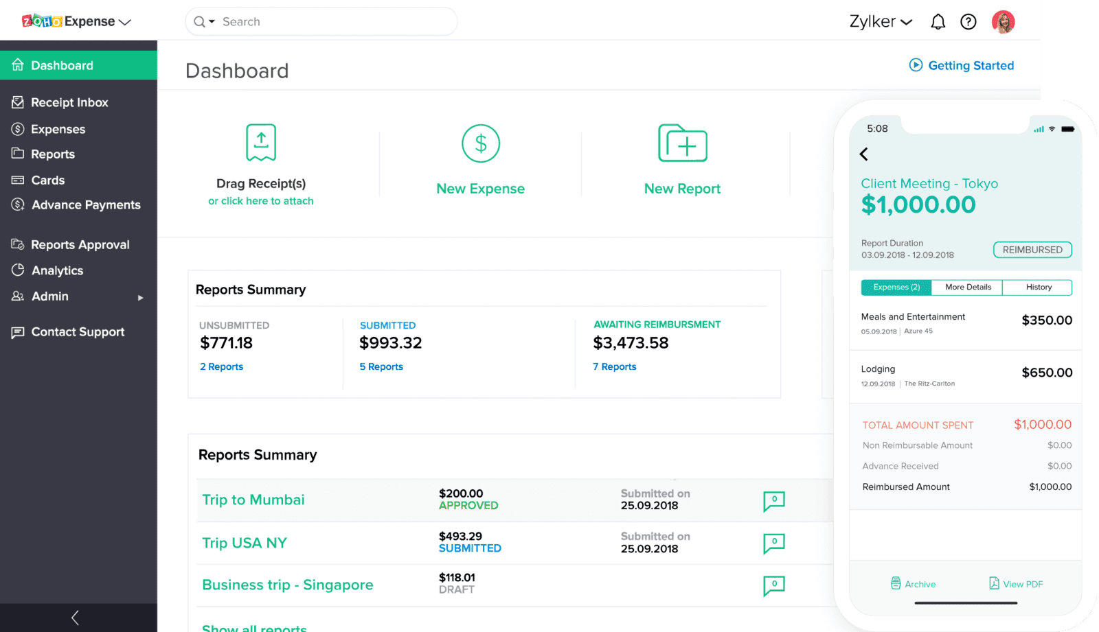 zoho expense