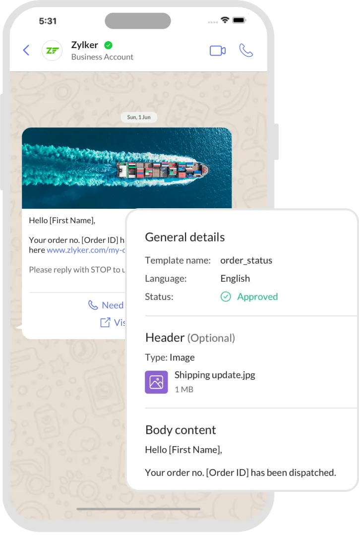 zoho whatsapp toplu mesaj gönderimi