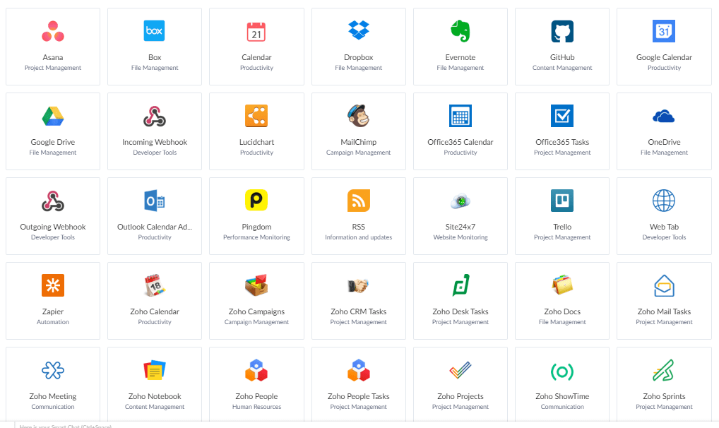 zoho connect arayüz