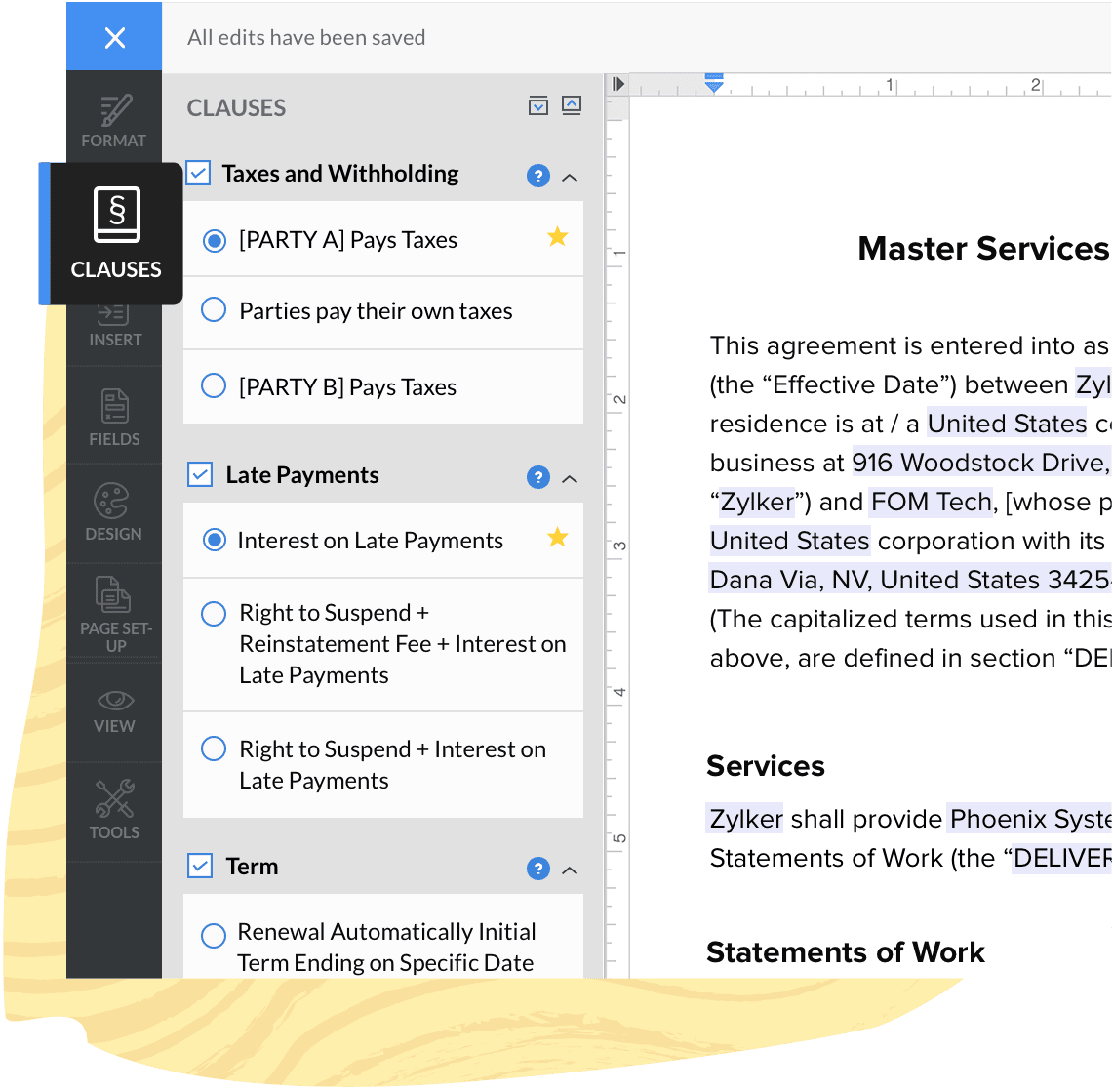 zoho contracts online sözleşme yönetimi sistemi