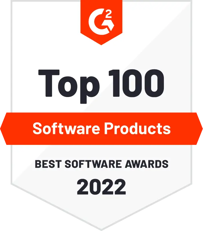 zoho recruit g2 top 100 software products 2022 ödülü