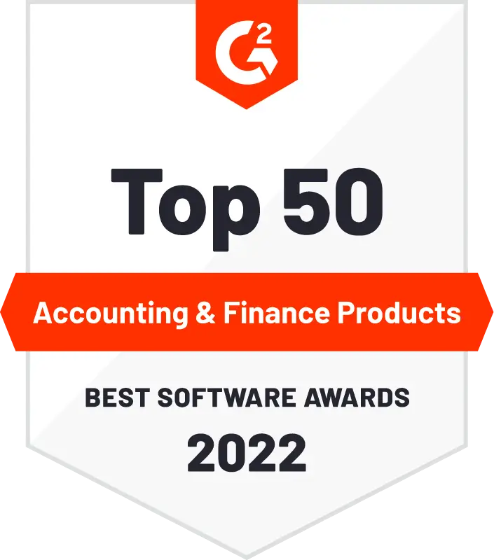 zoho expense g2 top 50 acounting finance products 2022 ödülü