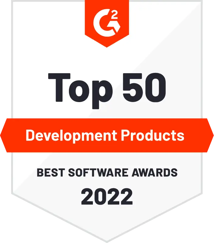 zoho creator g2 top 50 development products 2022 ödülü
