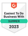 Qntrl g2 easest to do business with summer 2023 ödülü