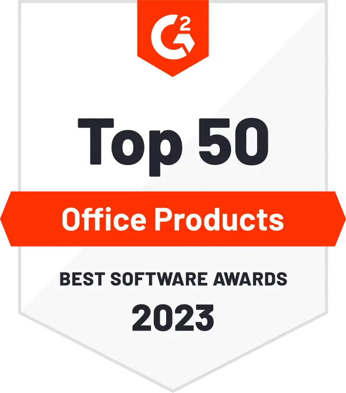 zoho mail g2 top 50 office products 2023 ödülü