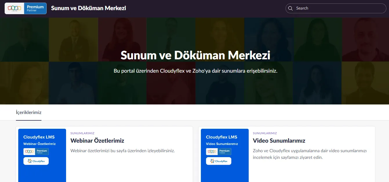 zoho sunum ve döküman merkezi