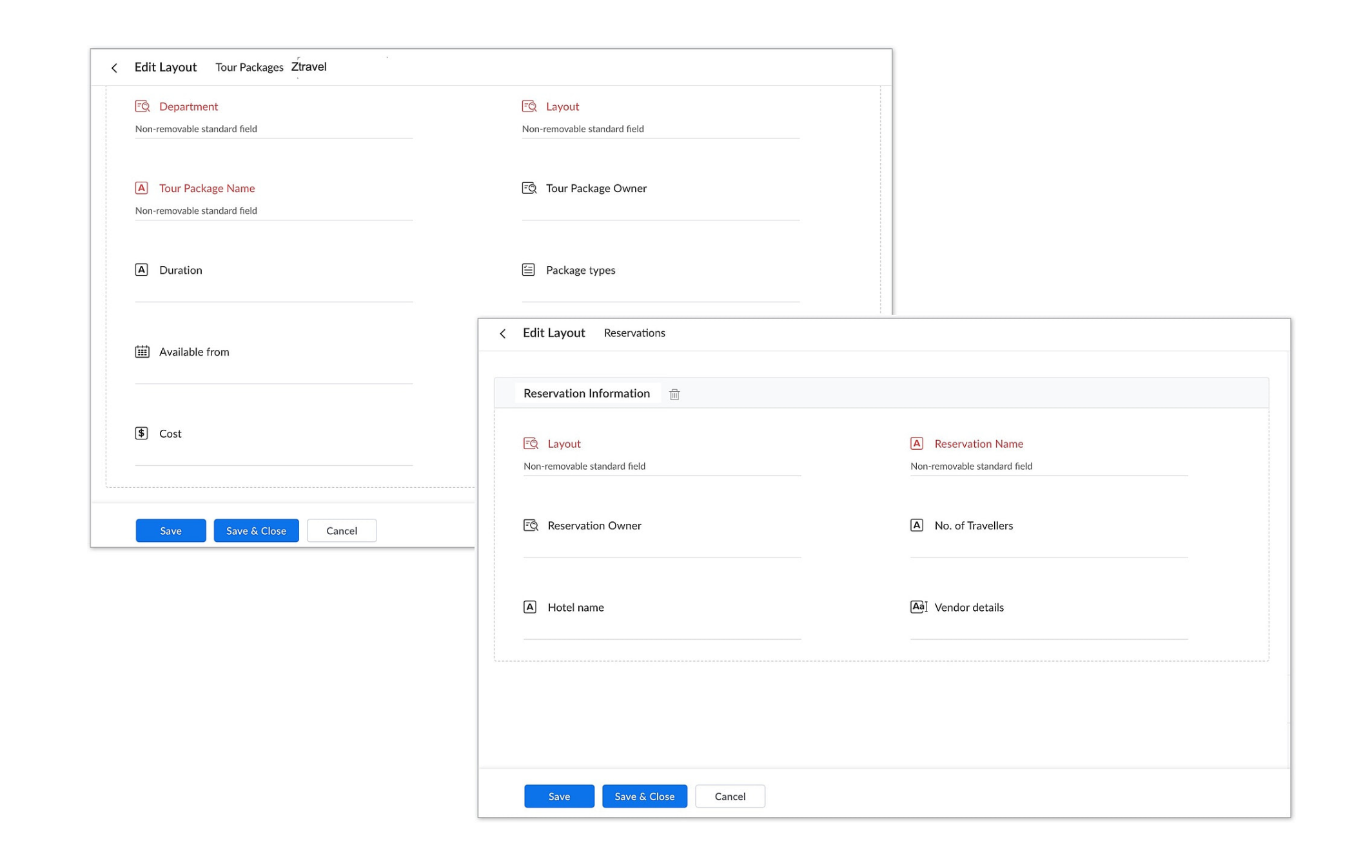 zoho desk ozel moduller