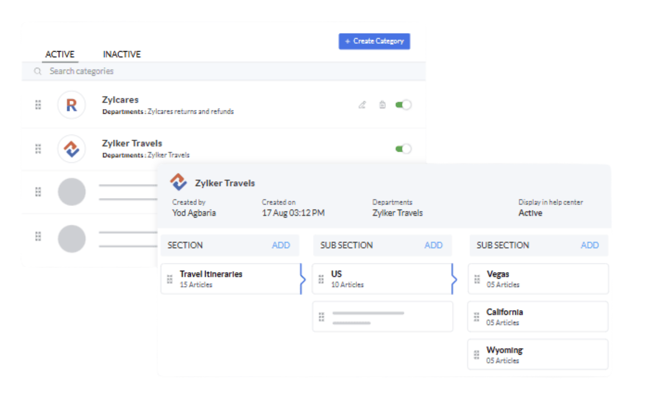 zoho desk bilgi bankasi