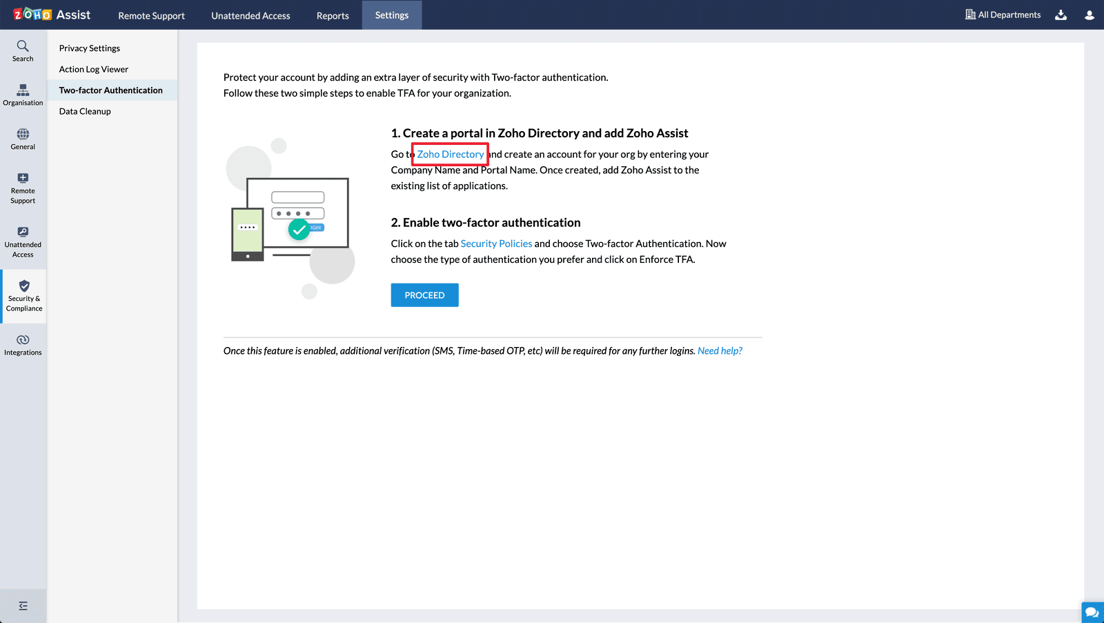 Kolay kurulum sunan Zoho OneAuth ile çalışmalarınızı güvence altına alın.