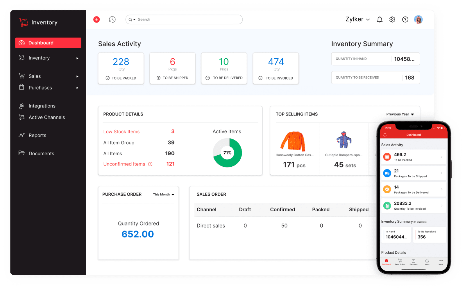 Zoho Inventory stok yönetiminde ihtiyacınız olan her türlü fonksiyonu sunuyor.