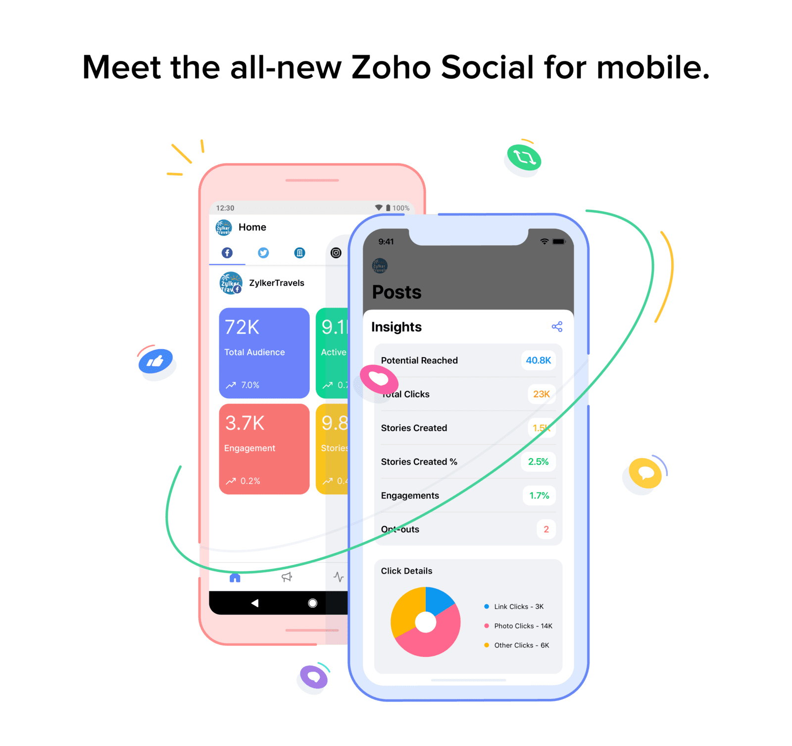 zoho social mobil