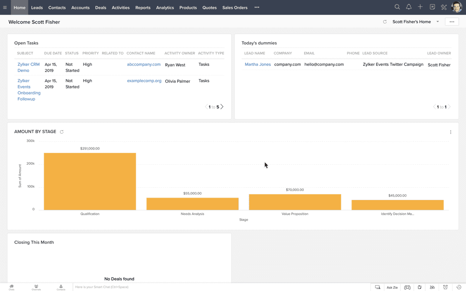 zoho crm ile cliq entegrasyonu