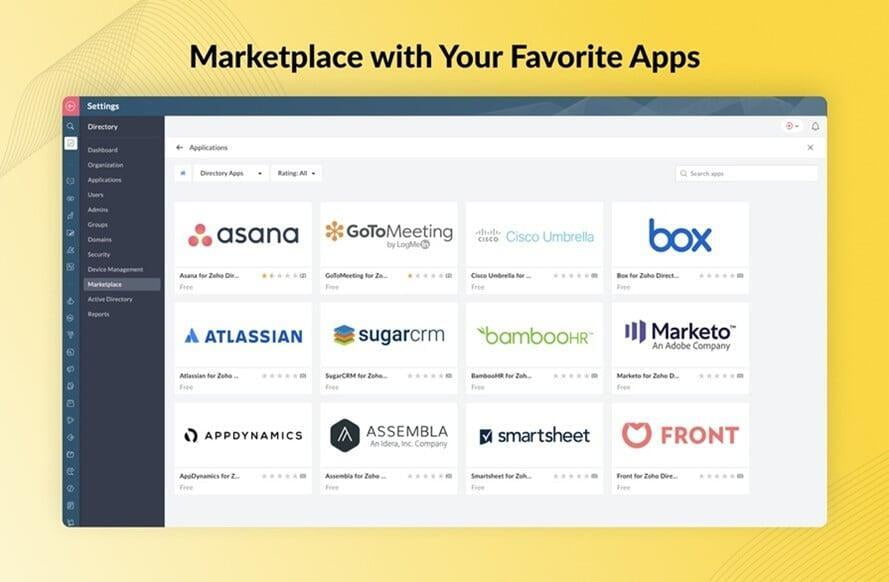 zoho one marketplace