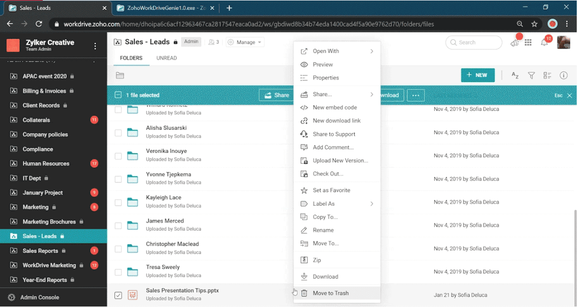 zoho workdrive 2021