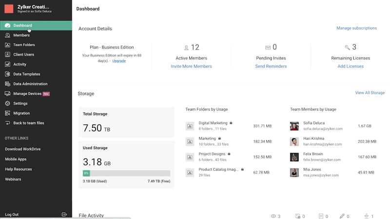 zoho workdrive 2021