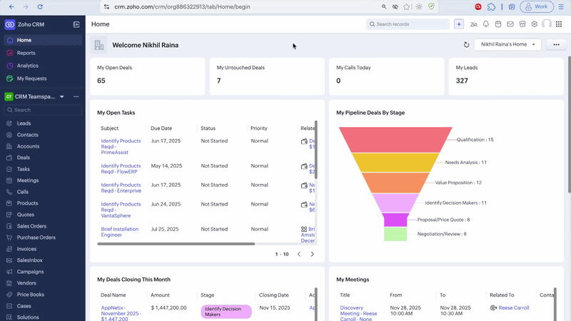 zoho crm generative ai